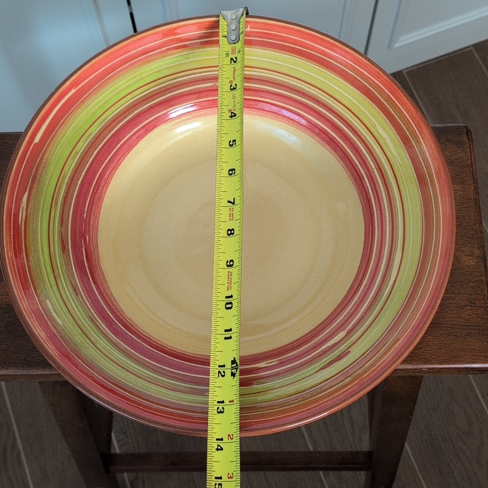 Pier 1 Ceramic Large Pasta Serving Bowl Orange - Picture 7 of 7